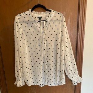 Sheer Polka Dot Romantic Blouse
